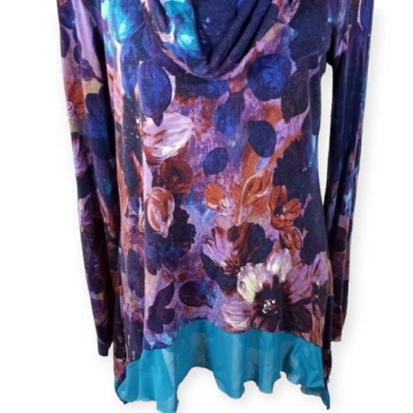 CABLE & GAUGE COWL-NECK TUNIC SZ.M EUC. - Picture 3 of 8